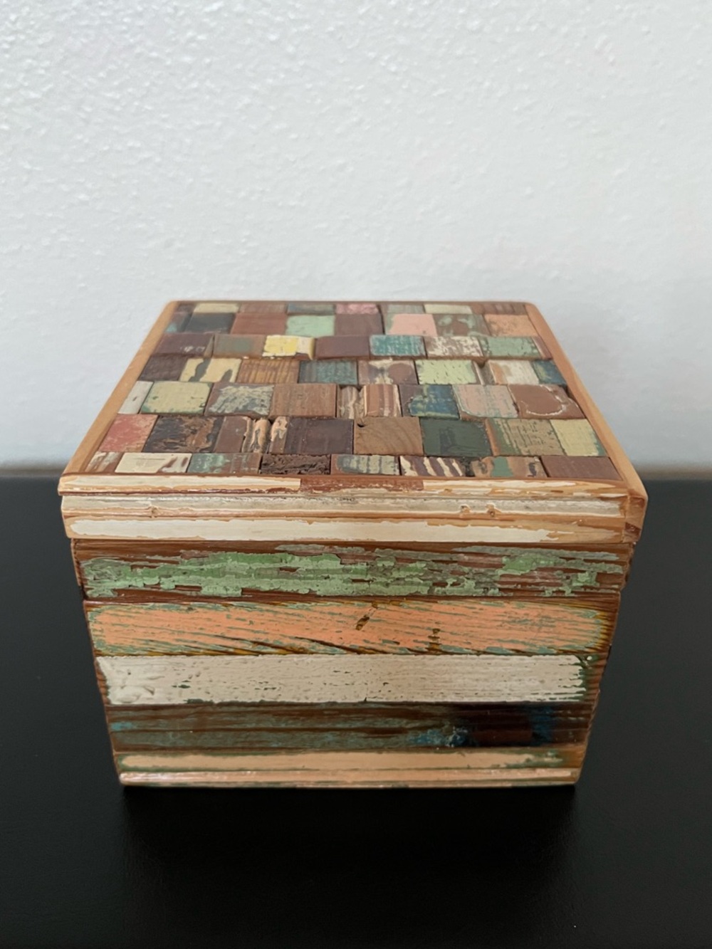 Bergeron Woodworks Mosiac Rustic Reclaimed Wood Decorative Box